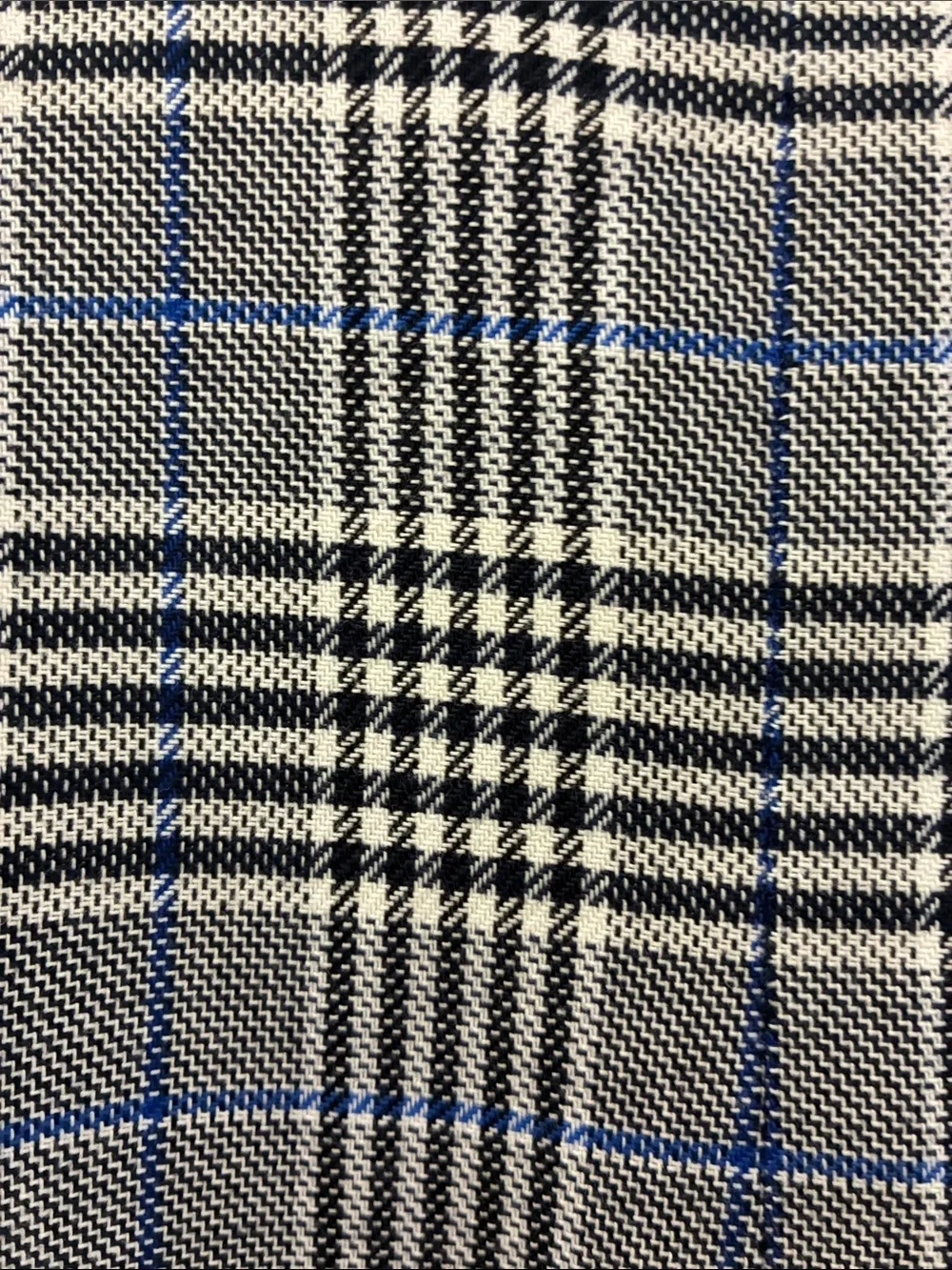 Talbots plus Women's Plaid Double-Breasted Blazer - Gray/Blue - size 16W